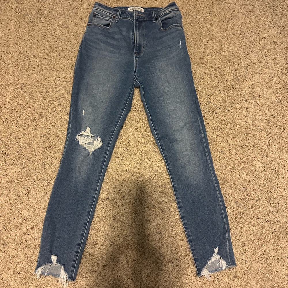 Abercrombie & Fitch Super Skinny Ankle High Rise Jeans